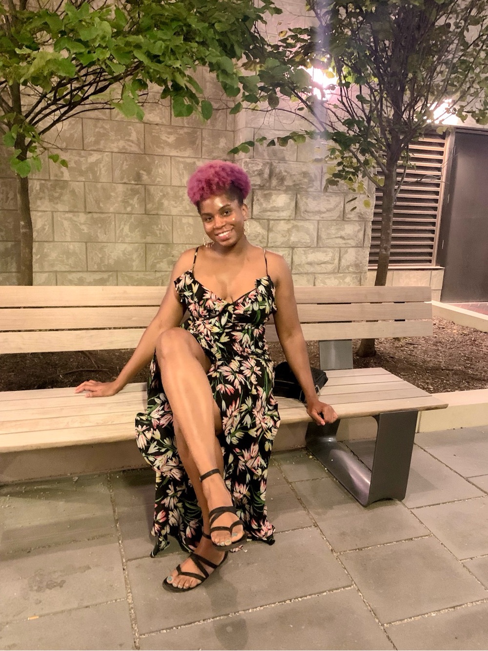 Likely Floral Black Maxi Dress with Spaghetti Straps